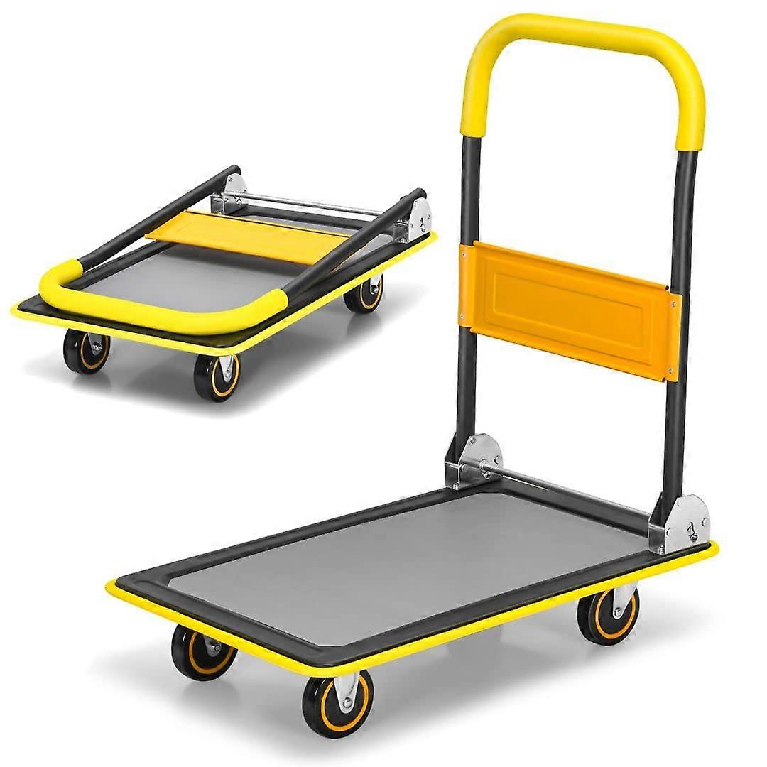 HeavyDuty Rolling Kitchen Cart with Handle, Bumper, 300kg Capacity for Easy Transport and Lifting