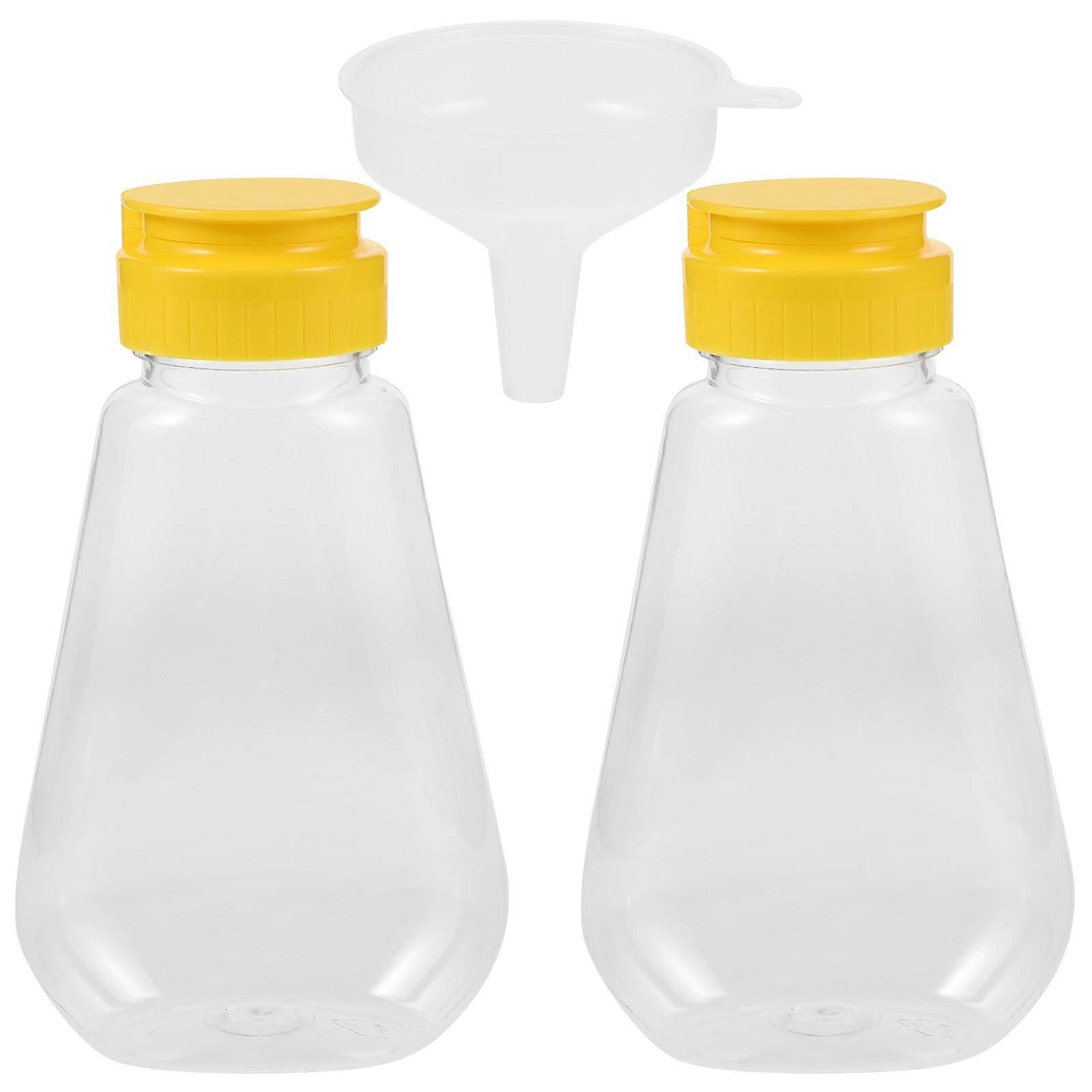 Tersarium 1 Set Honey Jar Honey Bottles Honey Squeeze Bottles Condiment Bottles Ketchup Honey Bottle (200ml)