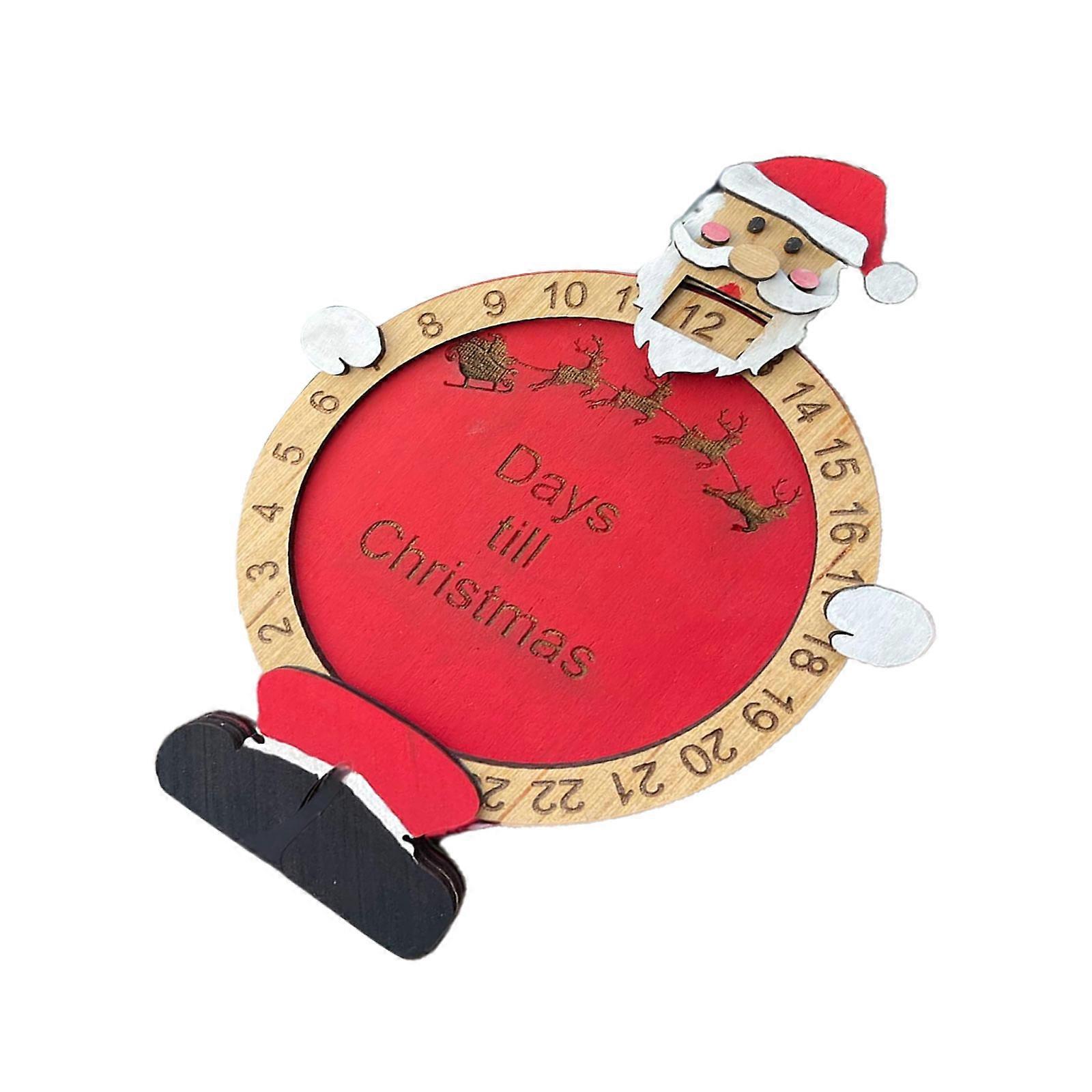 Ζωντανή διακόσμηση γραφείου Άγιος Βασίλης Χριστουγεννιάτικο ημερολόγιο αντίστροφης μέτρησης, πολύχρωμο στολίδι για το σπίτι πολύχρωμο