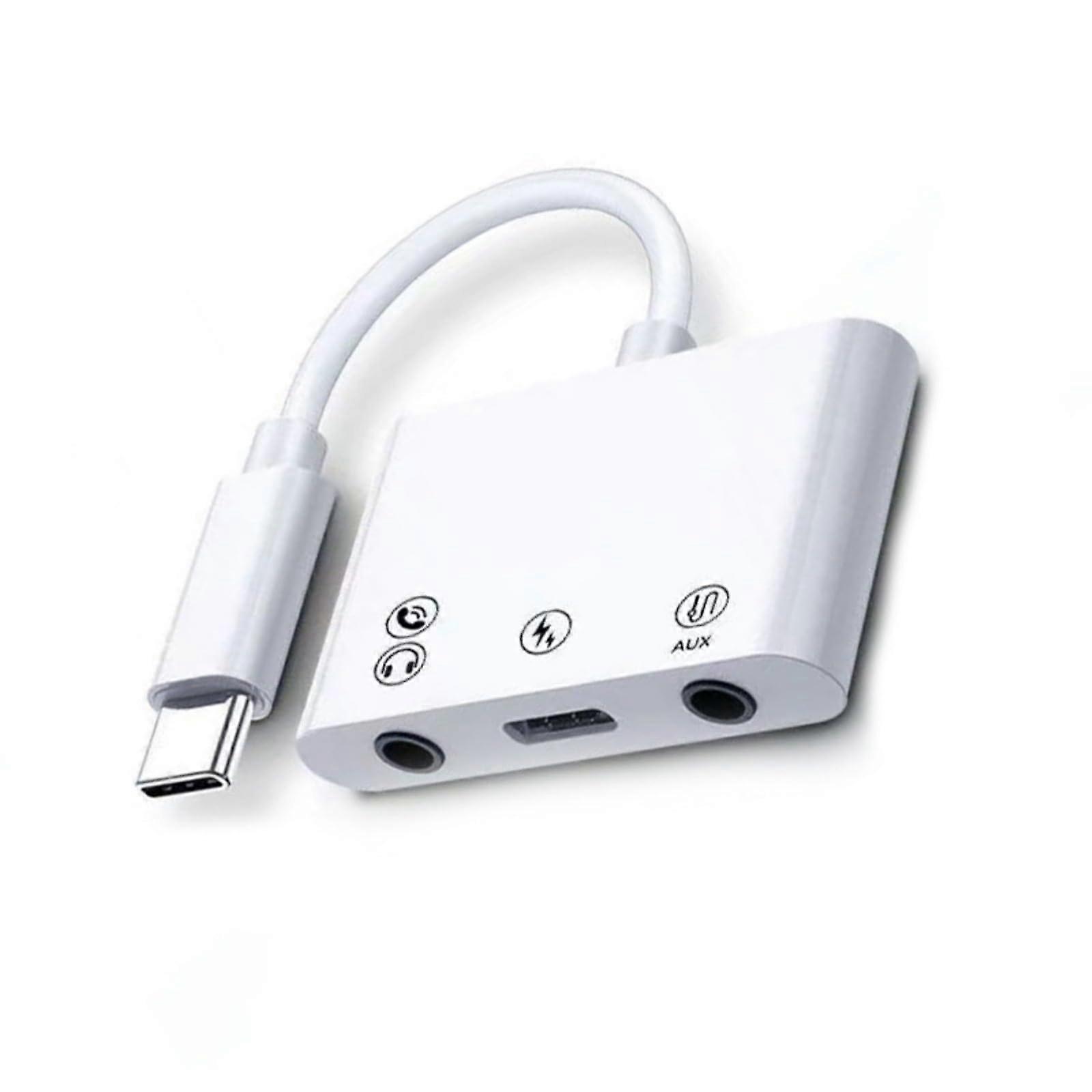 USB C to 3.5mm Headphone and Charging Adapter for Stereo Sound Devices and Type C Phones