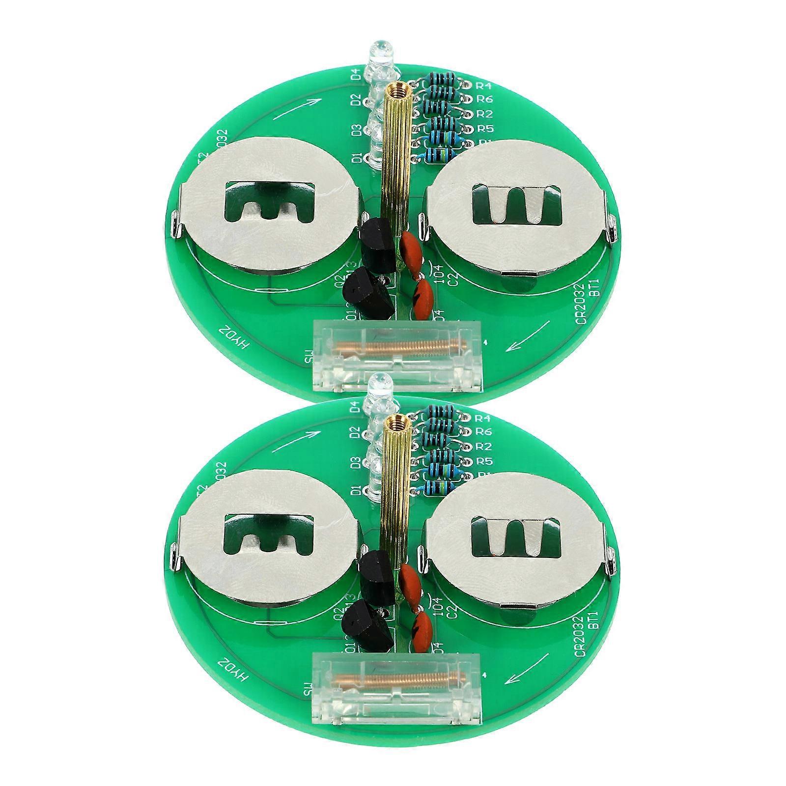 2 Sets Electronic Soldering Gyroscope DIY Rotary Gyroscope Accessories Teaching Training Kit