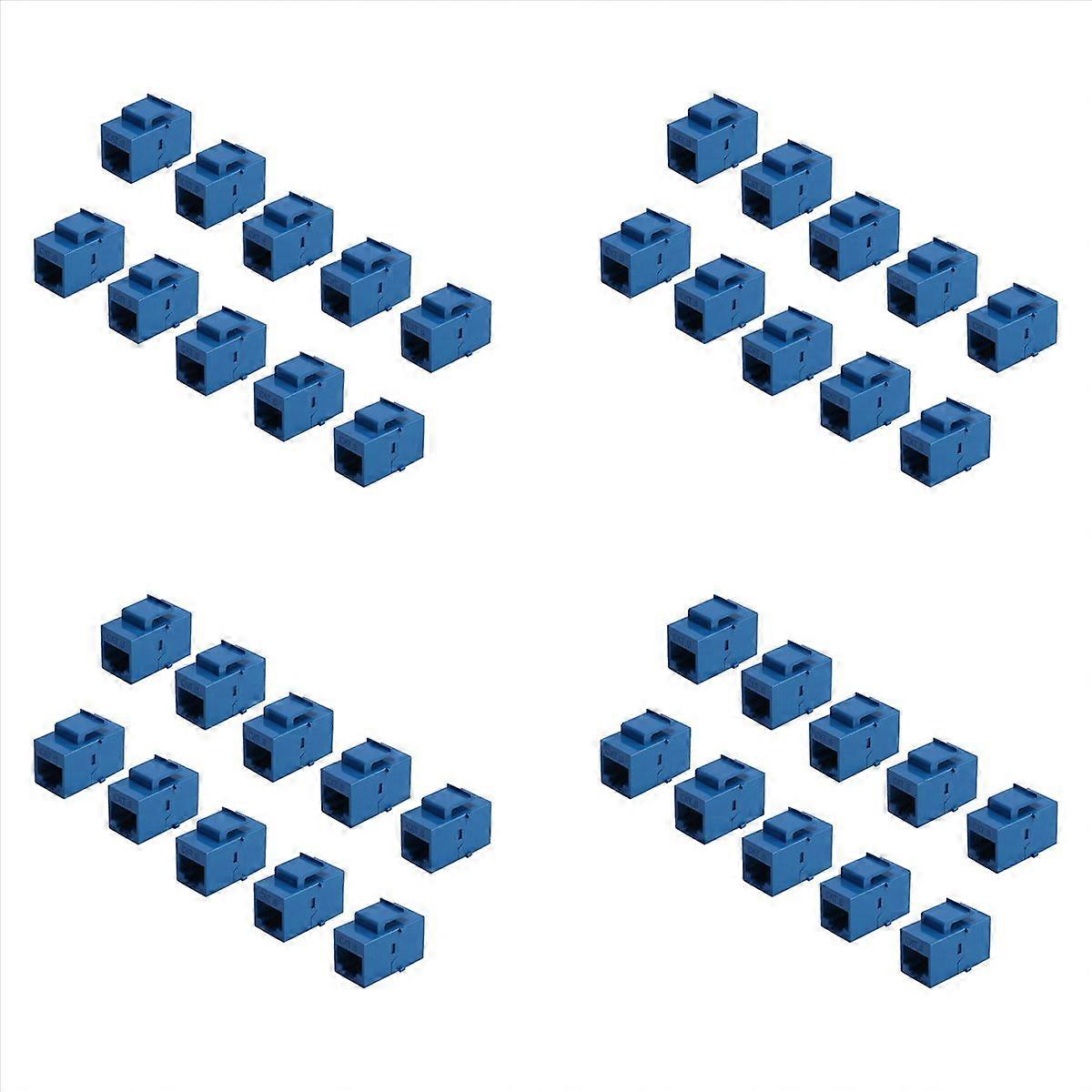 40Pcs RJ45 Connector Jack Cat6 Extension Coupler Ethernet Network LAN Cat 6 Coupler Jacks Extend Ada