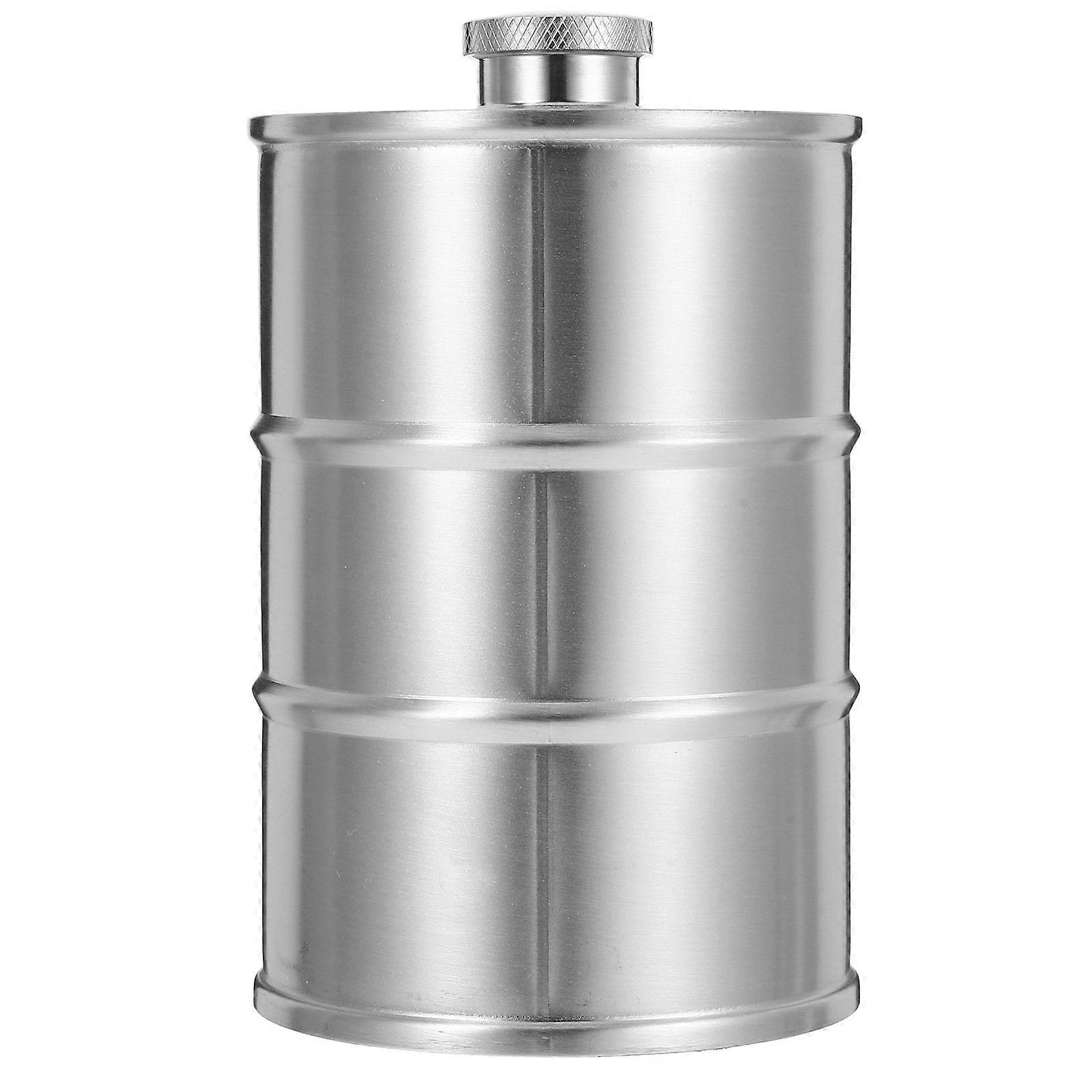 Silver Whiskey Flask Generous Capacity Hydration Container For Outdoor Enthusiasts 1Set