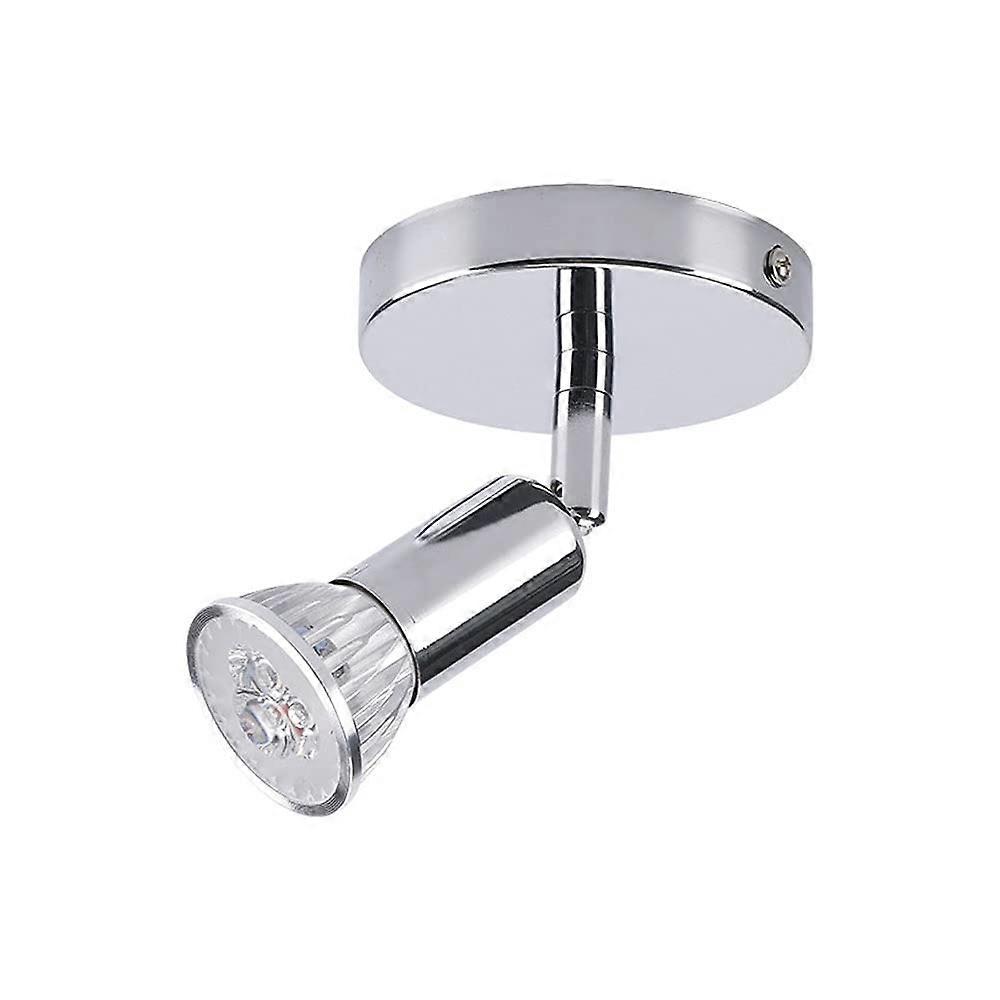 Modern Rotatable Ceiling Spotlight GU10 Chrome Finish 360° Adjustable Wall Light 10x10cm