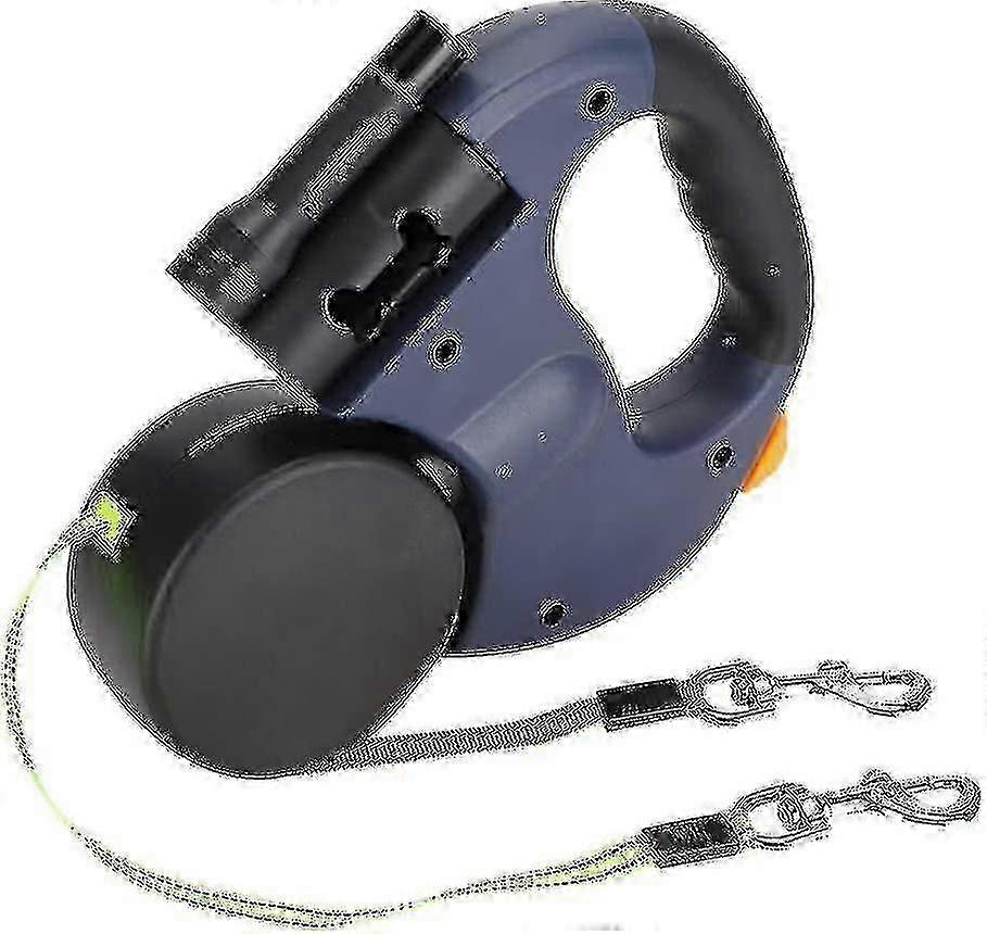 Retractable Double Dog Leash With Two 3 Meter Long Cords, 360 Tangle-free Double Dog Leash For Walking Two Dogs Up To 50 Lbgray - JA