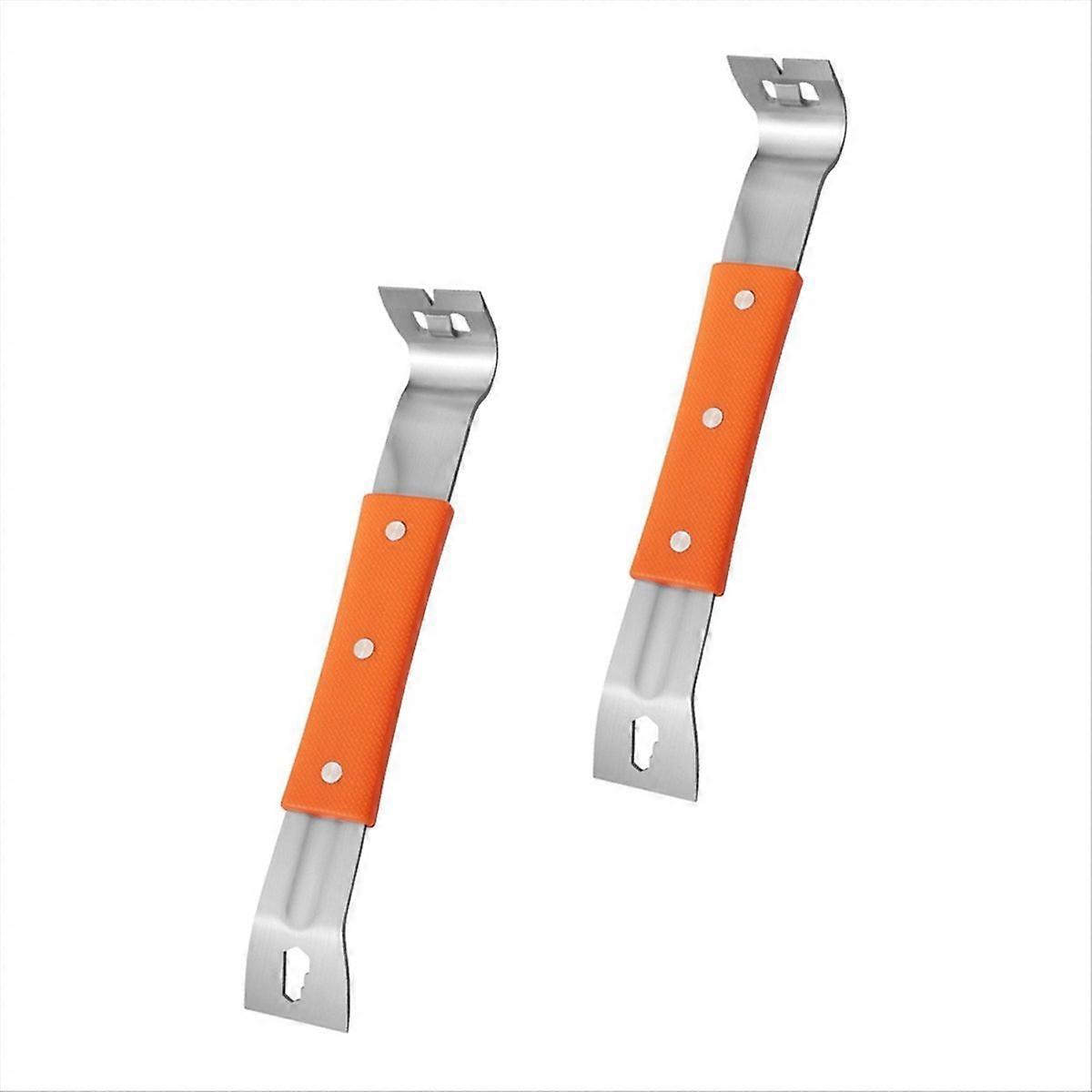 2Pcs Pry Bar Stainless Steel Nut Crowbar for Prying Lifting