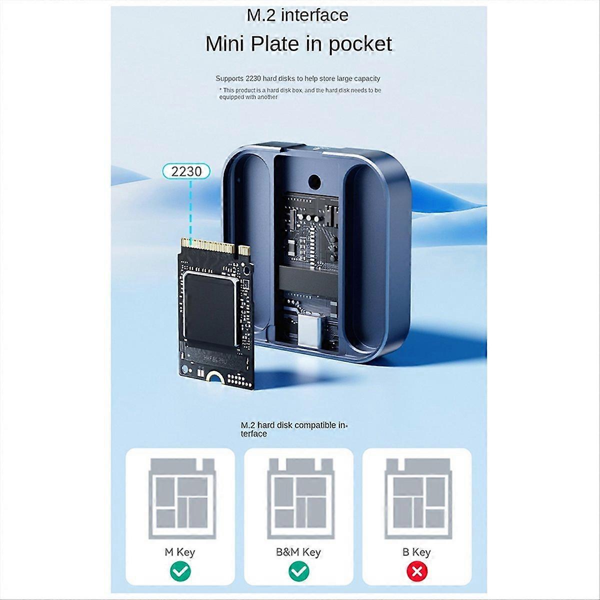 SSD Enclosure 10Gbps Magnetic M.2 SSD Case External SSD for Laptop