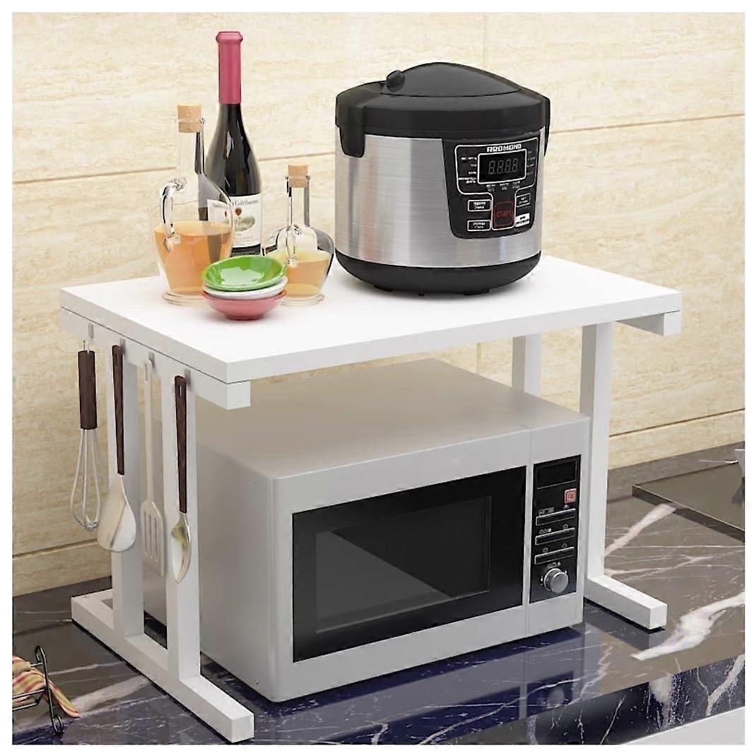 Microwave Oven Stand with Storage, SpaceSaving 2Tier Kitchen Countertop Organizer Rack