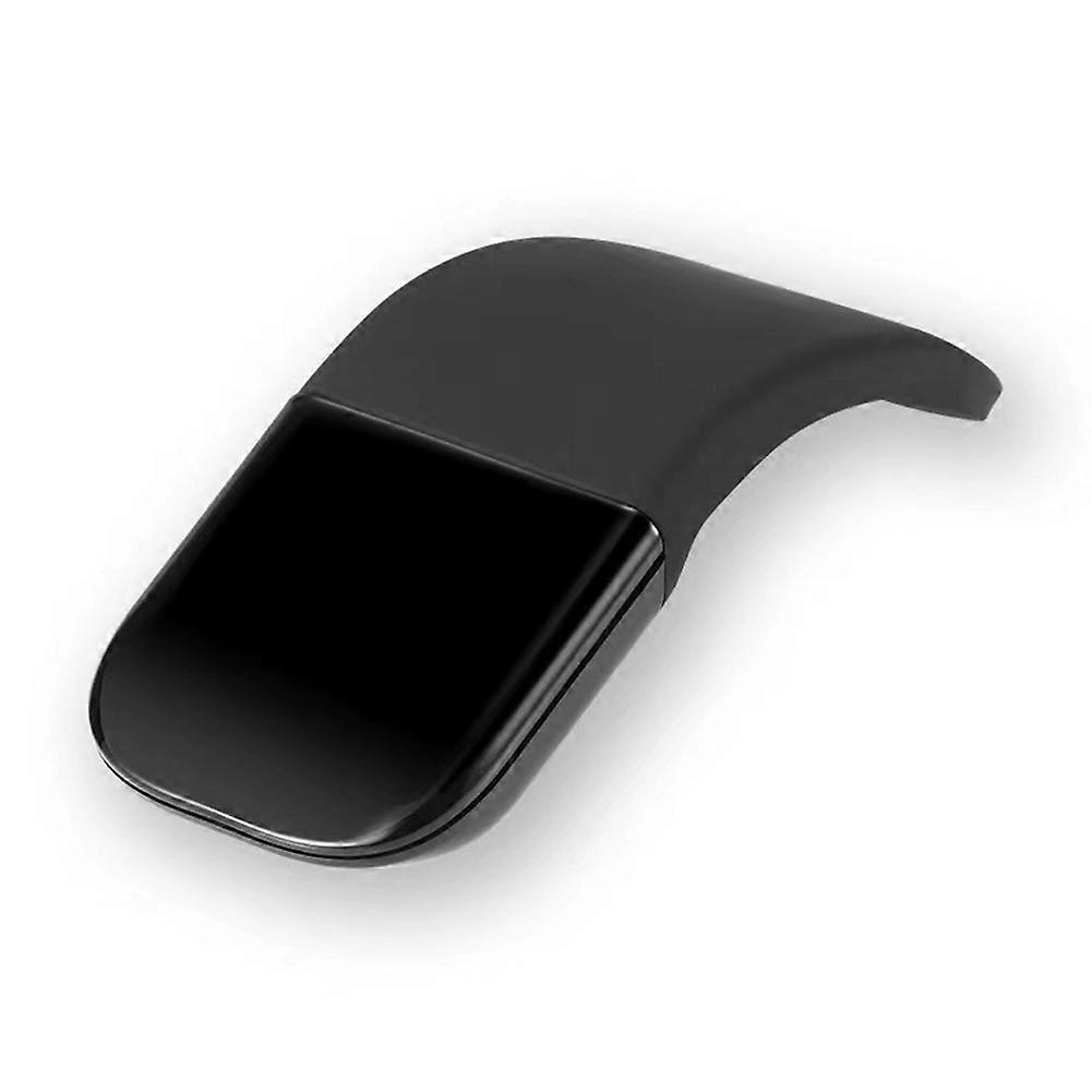Portable Wireless Bluetooth Curved Touch Mouse Foldable Ultra-Thin Silent Ergonomic Computer Mouse for PC Laptops Black