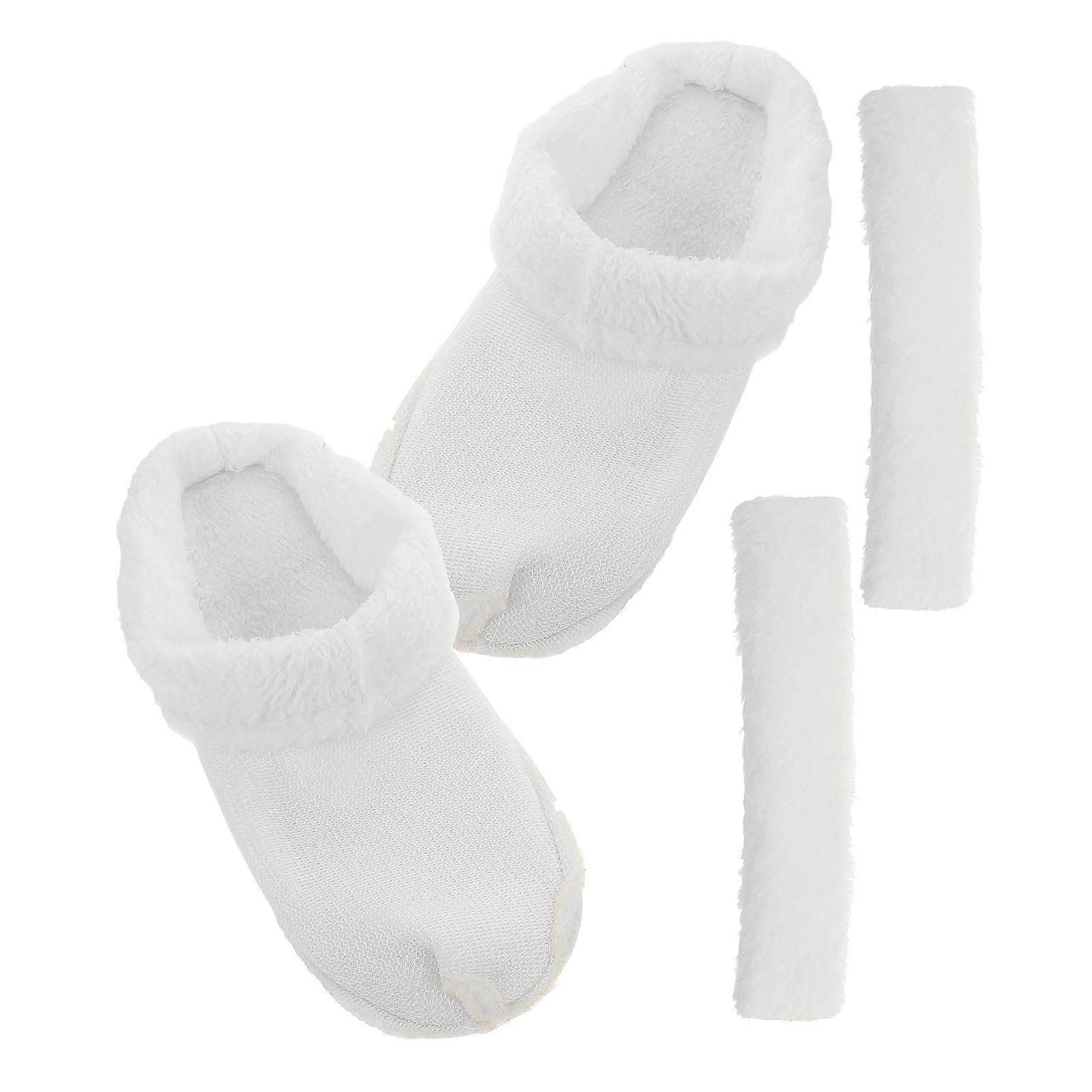 White Shoes Lining with Removable Plush Inserts 1Set