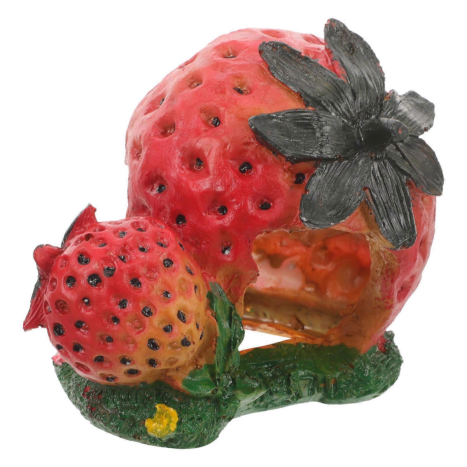 Fraise en forme de reptile grotte Reptile cacher grotte Barbu Dragon cachette Reptile se prélassant résine habitat abri