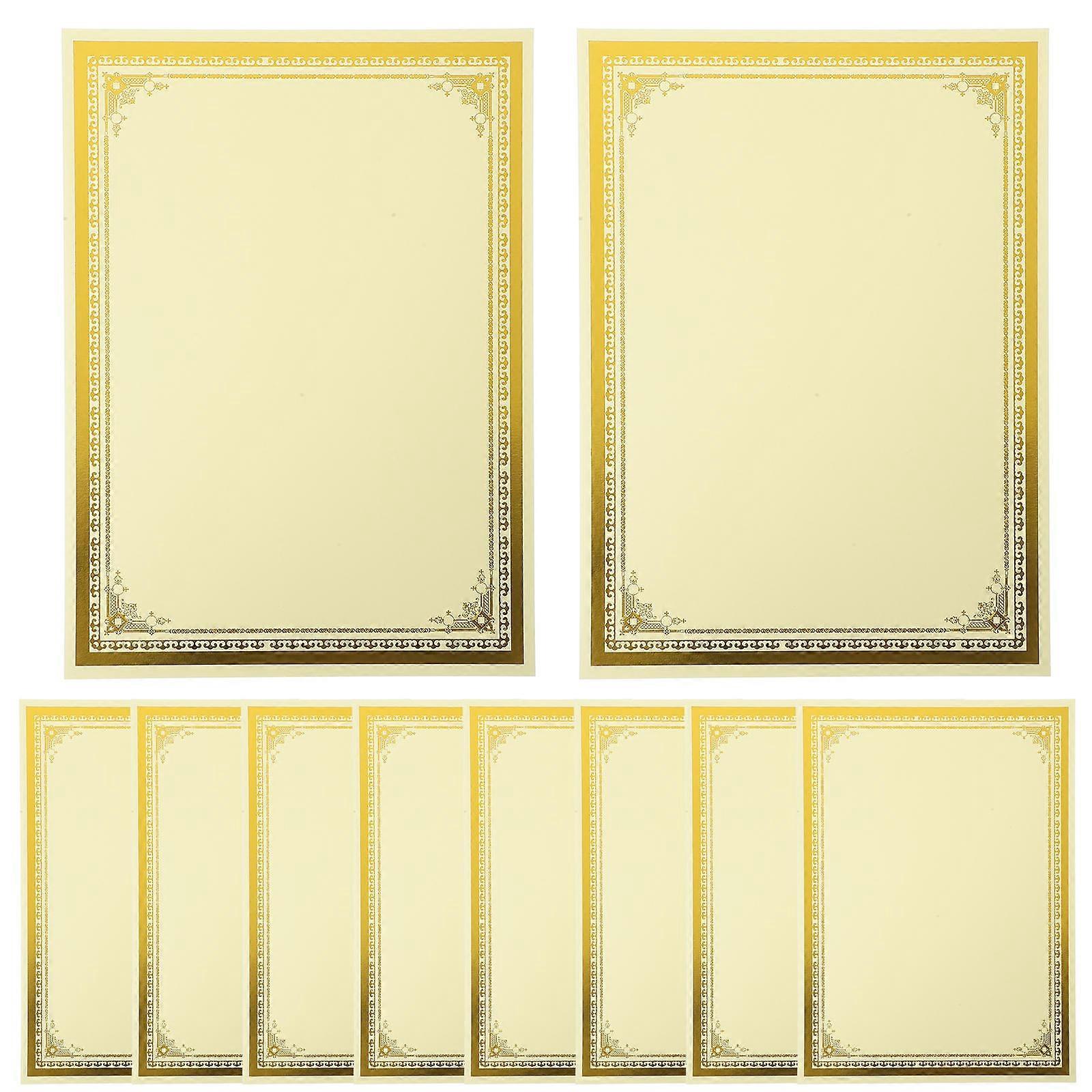 Certificate Papers Inner Paper For Certificate Graduation Rectangular Horizontal Placement 10 Sheets