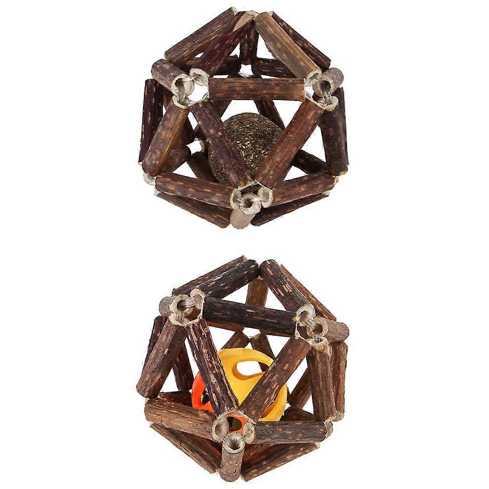 Pet Grinding Toy Molar Ball for Teeth Cleaning 4Pcs Assorted Colors