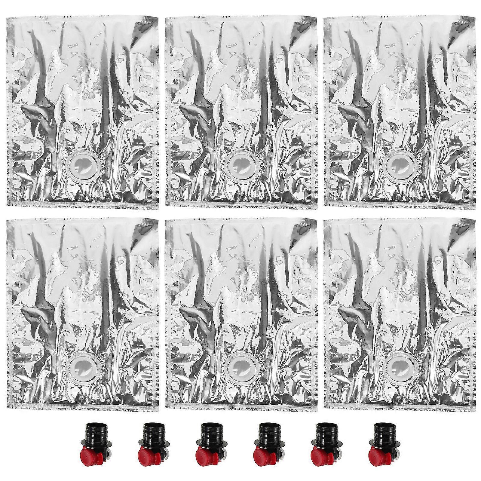 Drink Pouch Wine Storage Bag for Storage Use 6Pcs with Spout