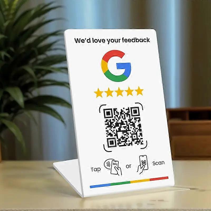 NFC 215 programabil pentru cardul Google Review, stație NFC de masă, cod QR de 13,56 MHz, poate fi setat independent pentru a conecta cardul permanent.