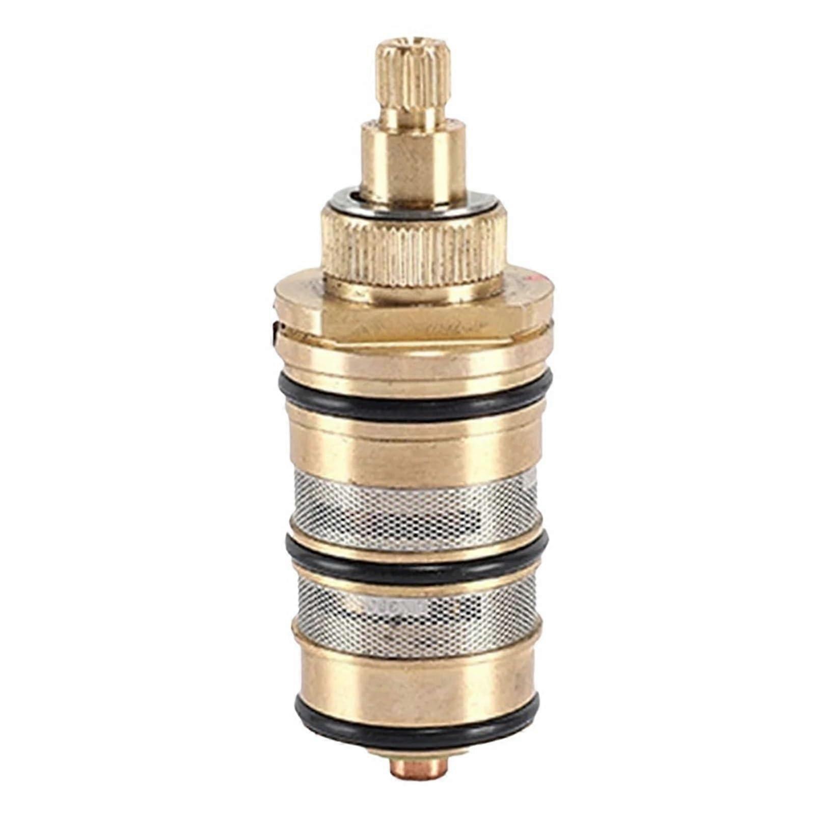 Thermostatic Shower Valve Cartridge Copper and Brass Replacement Precise Temp Control Gold