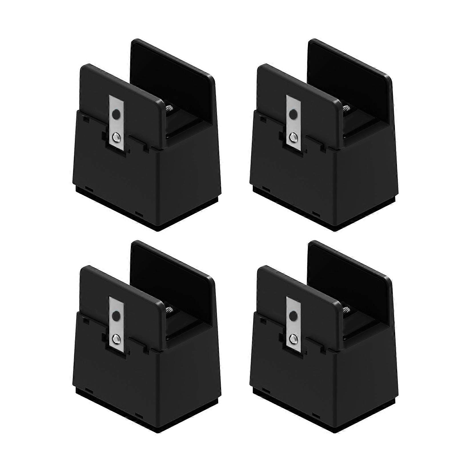 Furniture Leg Extenders for Tables and Chairs, 5cm Black Adjustable Risers, Heavy Load Support