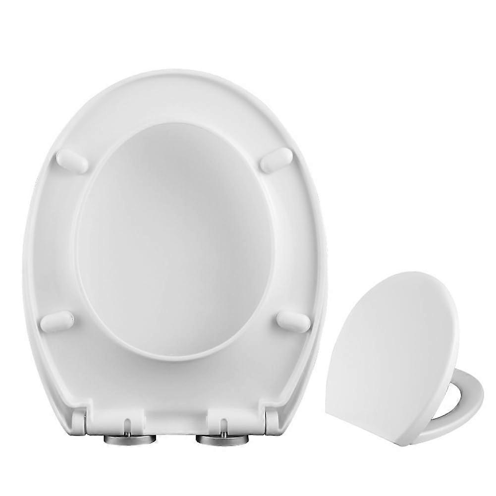 Universal White Soft Close Toilet Seat Oval Shape with  Fixing Durable Hygienic Surface