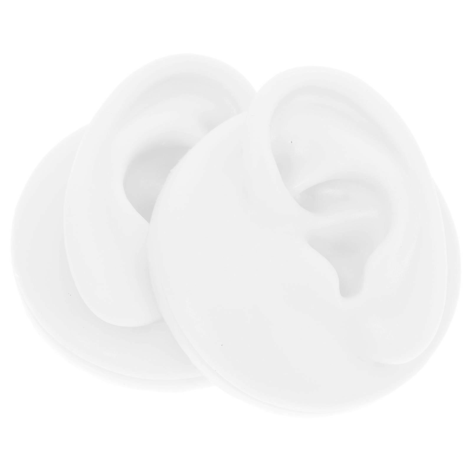 Silicone Ear Model for Jewelry Display Realistic Human Ear Design for Earrings and Accessories White