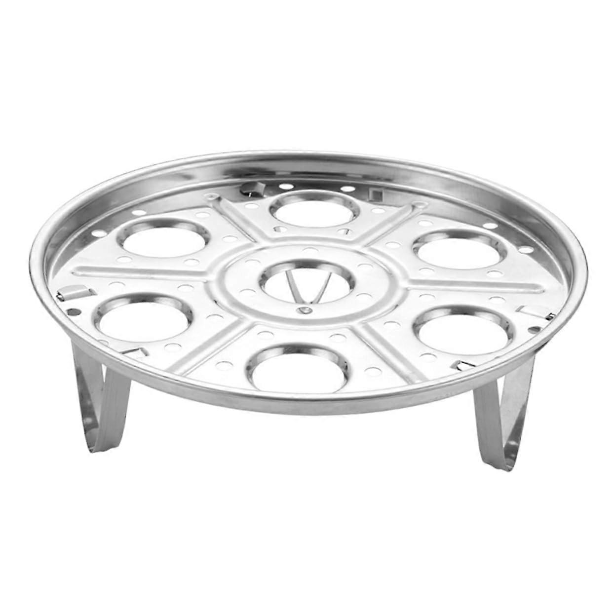 2PCS Stainless Steel Stackable Steamer Rack Round Cooking Stand for Eggs Vegetables MultiPot Use