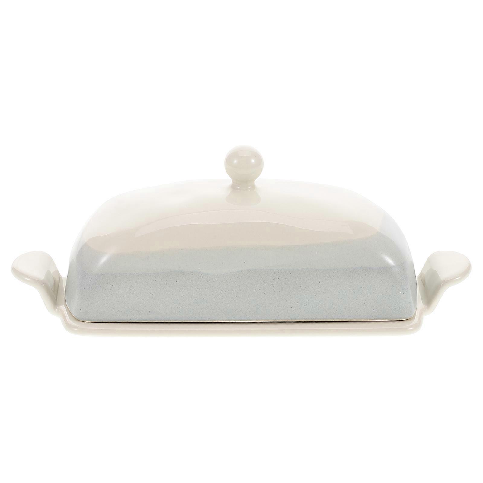 Recipiente para mantequilla con tapa, de cerámica, para almacenamiento