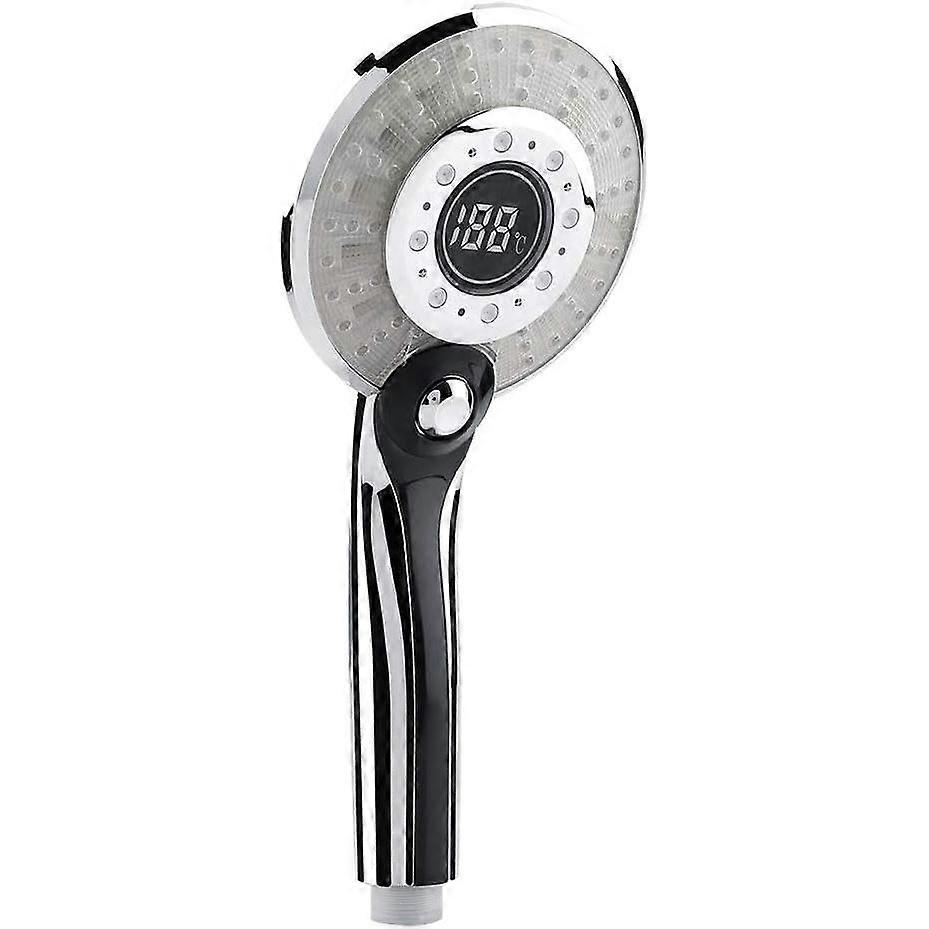 Handheld LED Shower Head with Temperature Control and Water Saving-18136