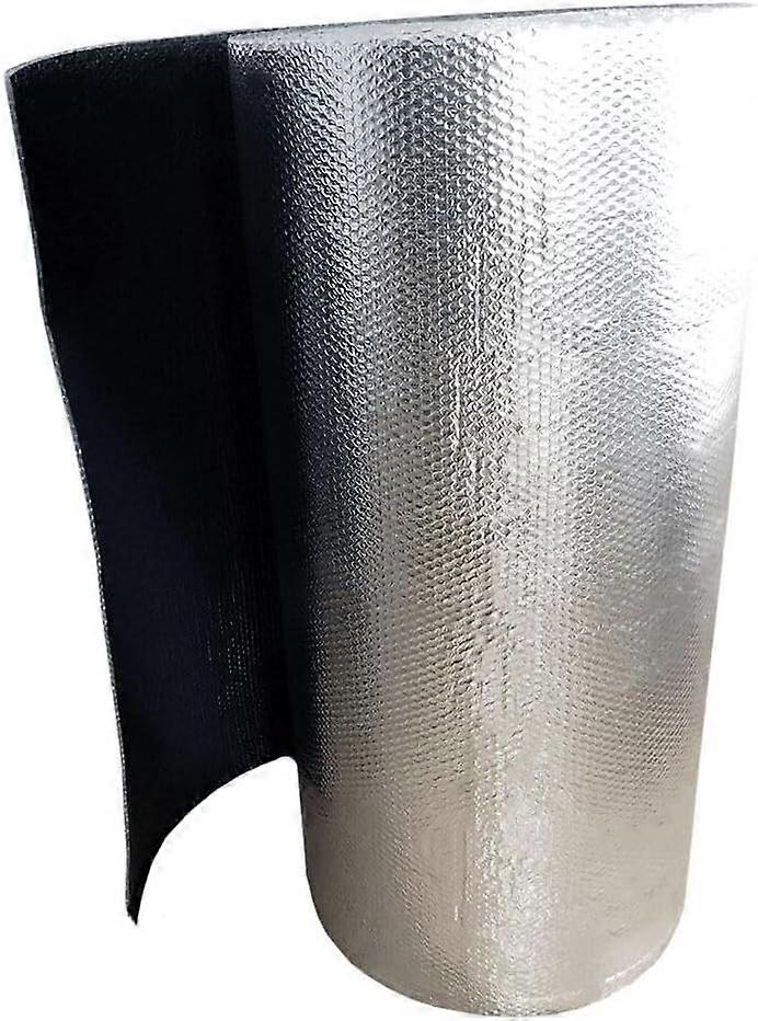 Reflective Black Silver FOIL Double Bubble Insulation Roll Pipe WRAP 6" X 25' R8…