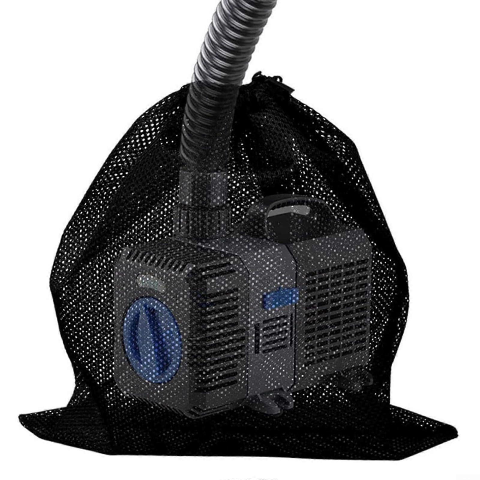 Large Pond Pump Filter Bag with Drawstring Closure, Heavy Duty Mesh Cover for Efficient Debris Prevention