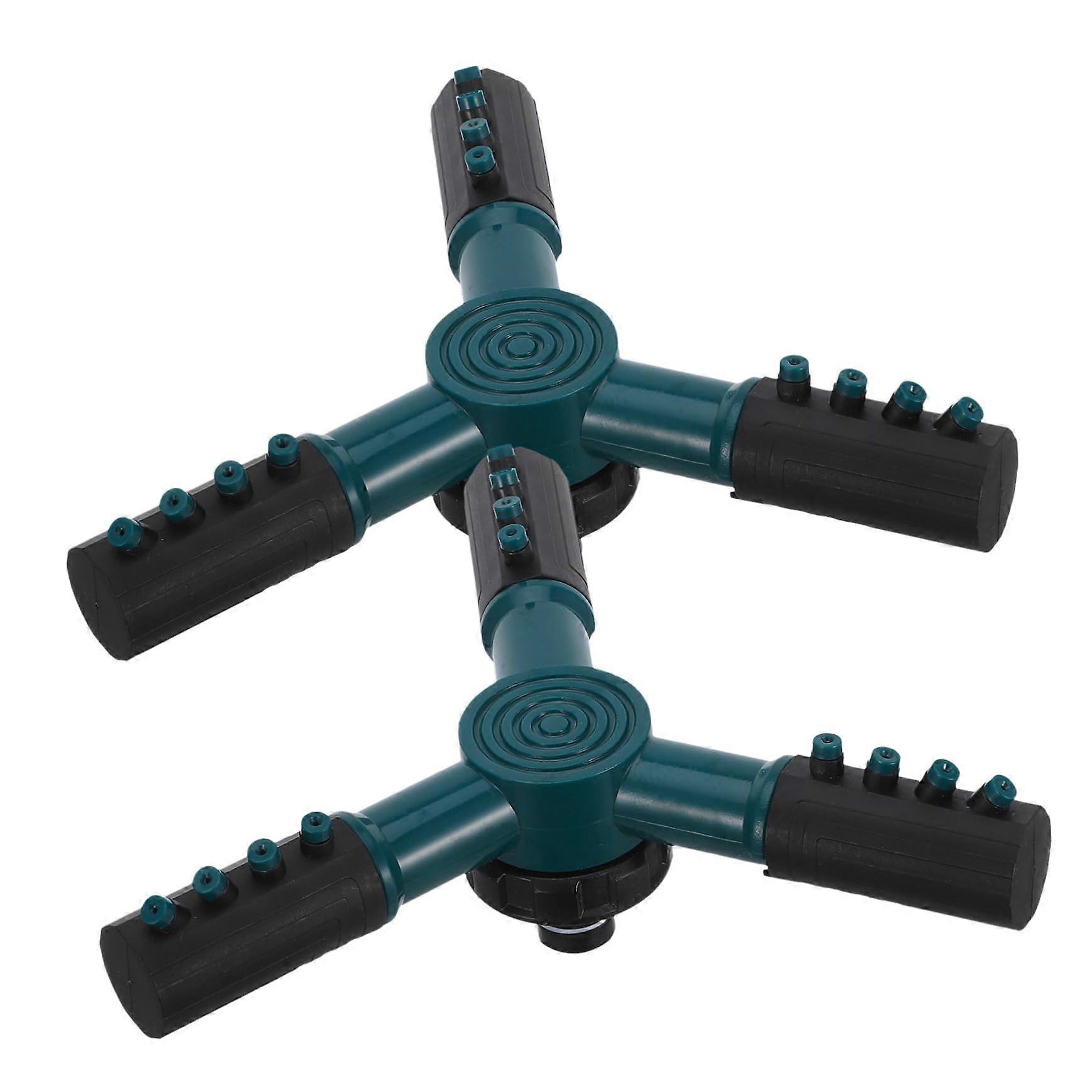 2pcs Automatic Rotating Lawn Sprinkler with Stable Base and Adjustable Spray for Garden Irrigation
