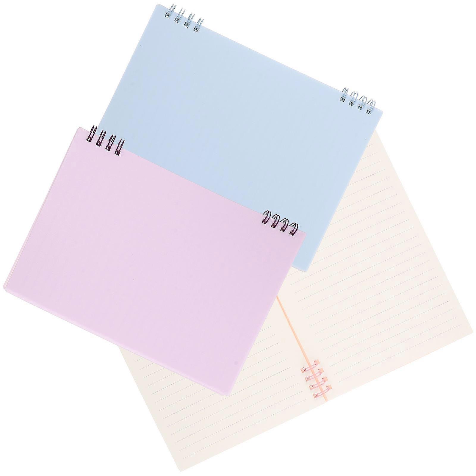 Notebook Spiral Plastic Cover for Office 3Pcs Portable Journal Notebooks