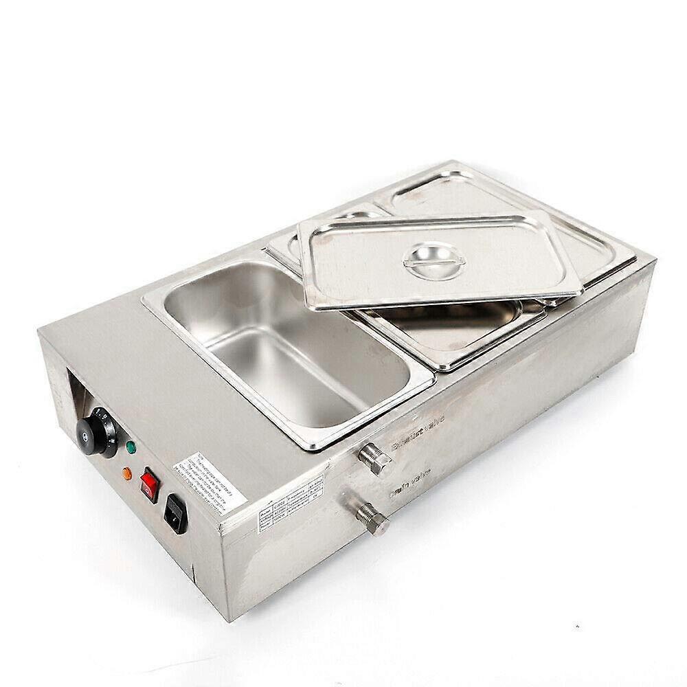 3 Pot Electric Chocolate Melting and Tempering Machine with Adjustable Temperature and Triple Capacity