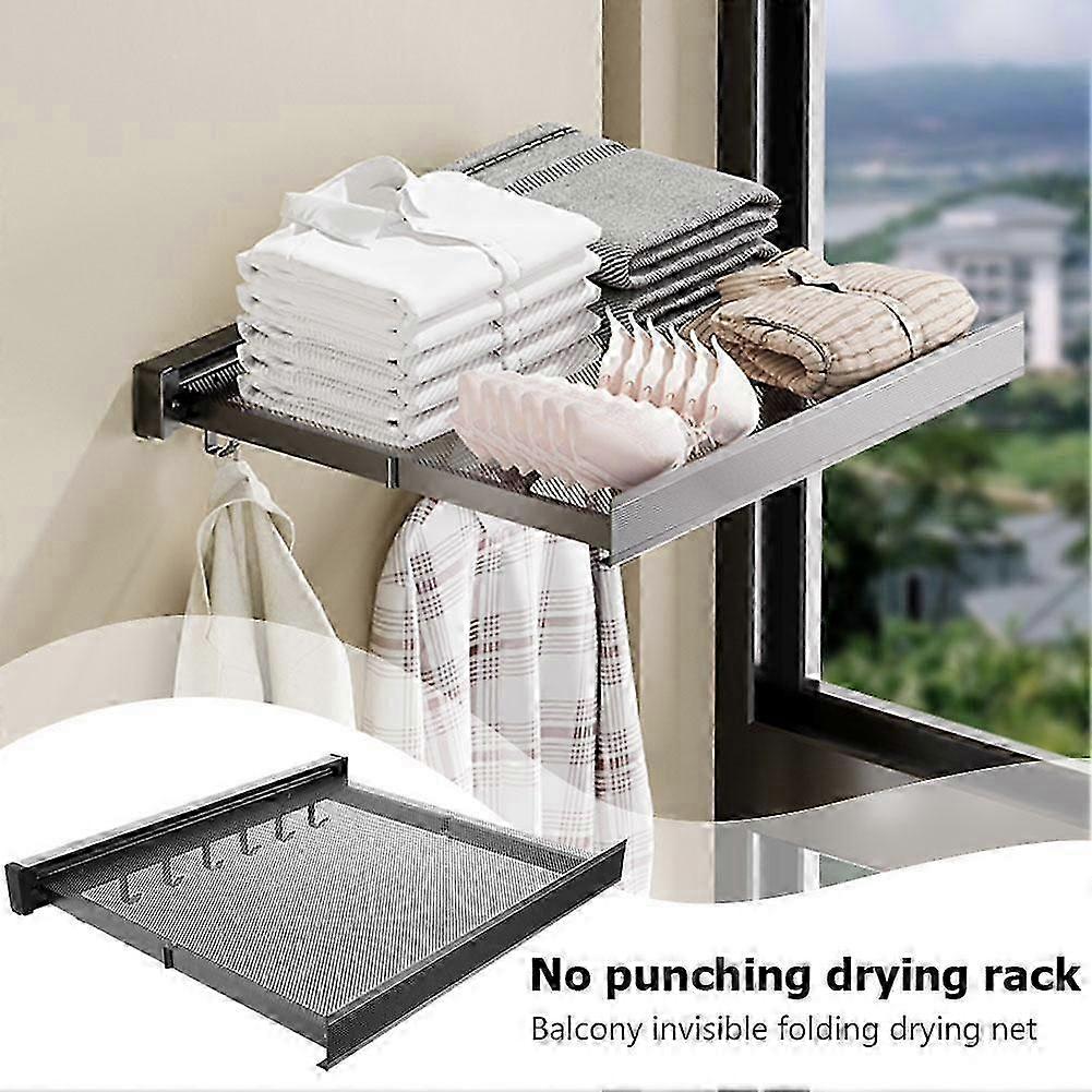 Retractable Laundry Drying Solution Hanging Net for Balconies Bathroom & Kitchen 25-26