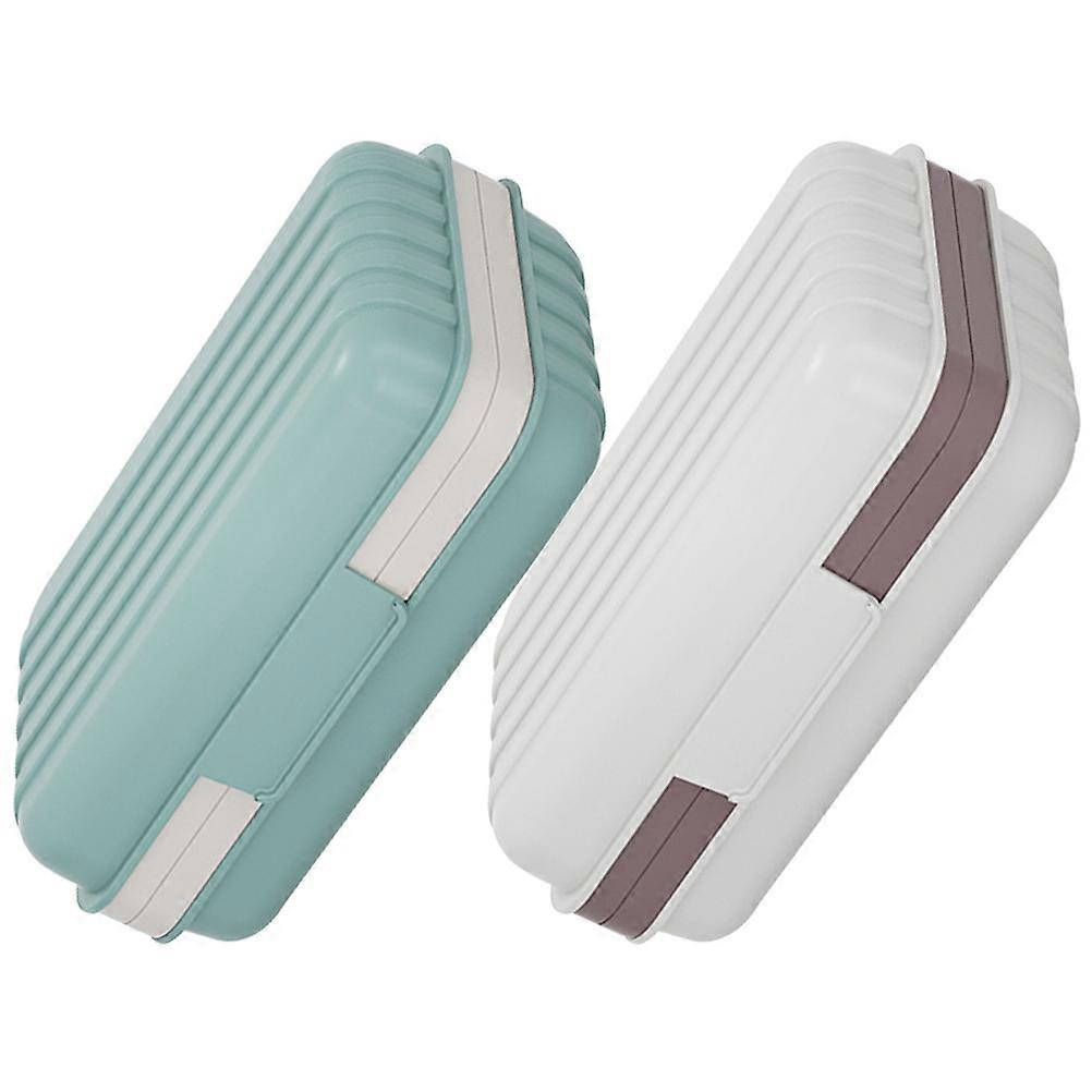 Thickened Soap Holder Travel Soap Box for Storage 2Pcs PP