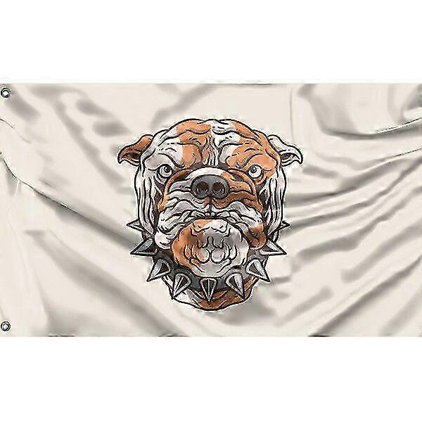 Flagge mit wütendem Hund