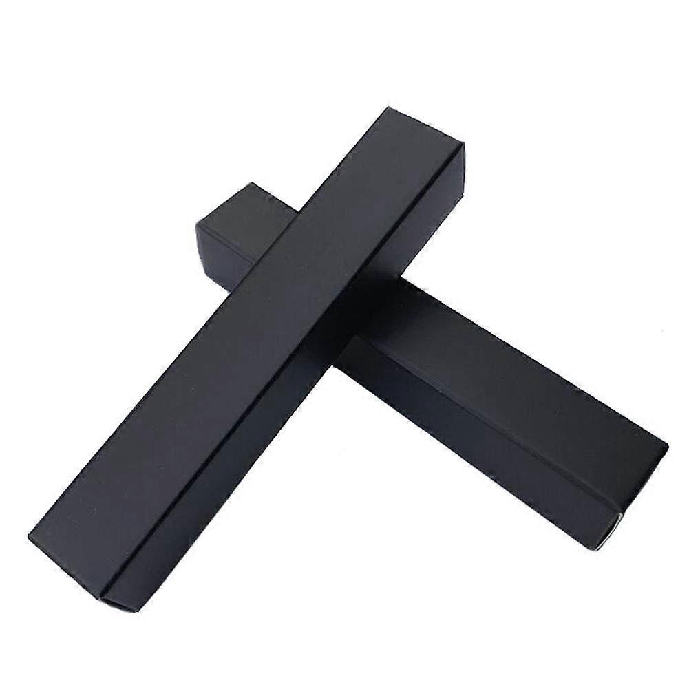 25PCS Black Cardboard Lip Gloss Packaging Boxes 0.8x4.7in Empty Foldable Lipstick Box for DIY