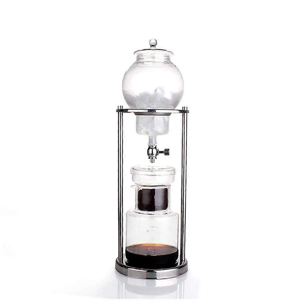 Cold Brew Coffee Maker with Glass Dripper, Stainless Steel Filter and Adjustable Flow Valve