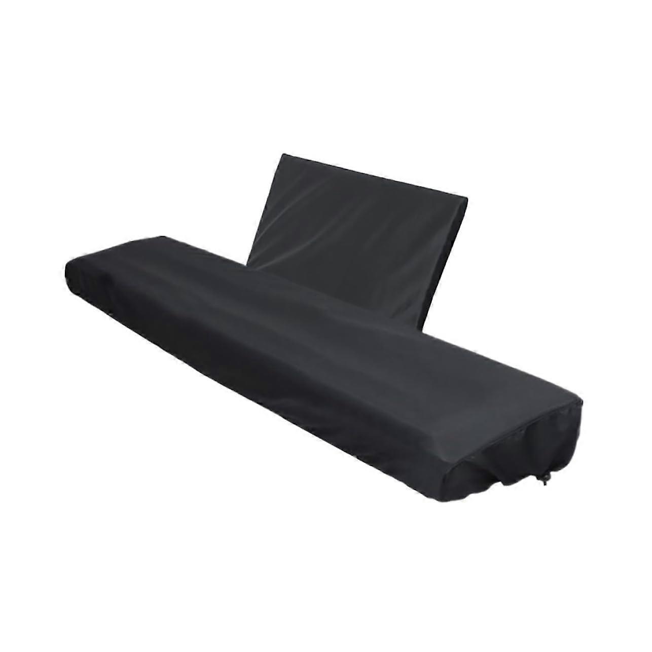 Digital Piano Keyboard Cover Stretchable Dustproof Protector with Music Stand Compatibility Black