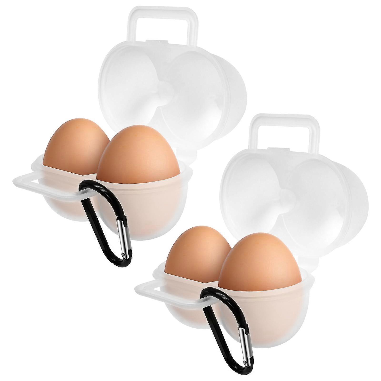 Egg Storage Container with Leakproof Seal and Shockproof Protection, Stackable Egg Holder for Travel Camping Refrigerator
