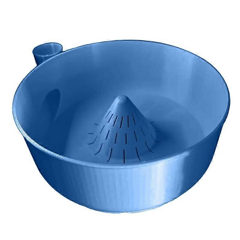 Automatic Fruit and Vegetable Washer Bowl with Strainer, Fast Wash and Drain, Blue