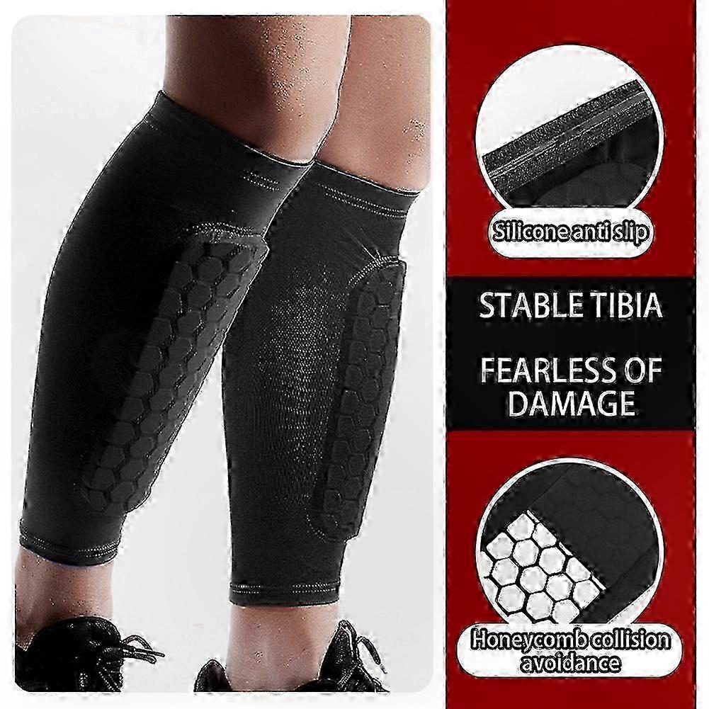 Adult Skiing Shin Guards with Calf Compression for Athletic Training Support