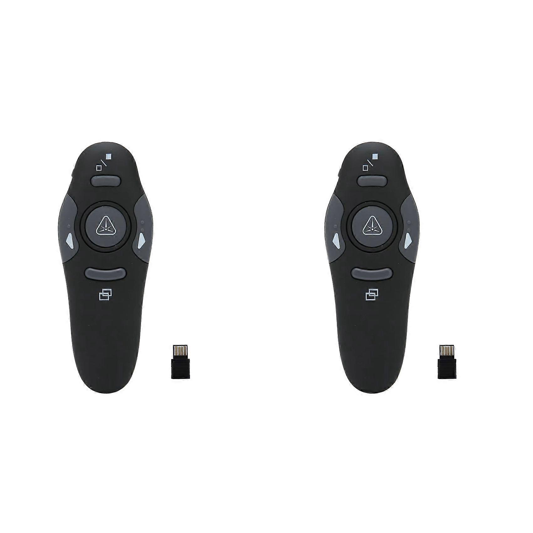 2X Wireless Presenter Remote Office Presentation Remotes Wide Application with Wireless Receiver