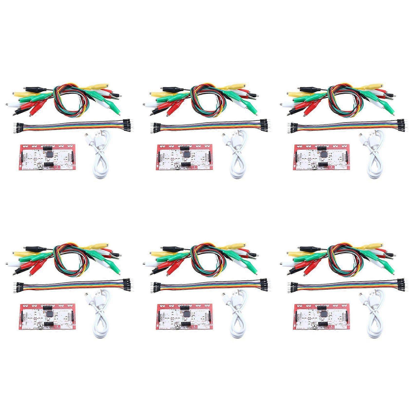 6Set for Makey Main Control Board Controller Module DIY Kit with USB Cable Clip for Makey Practical Child's Gifts