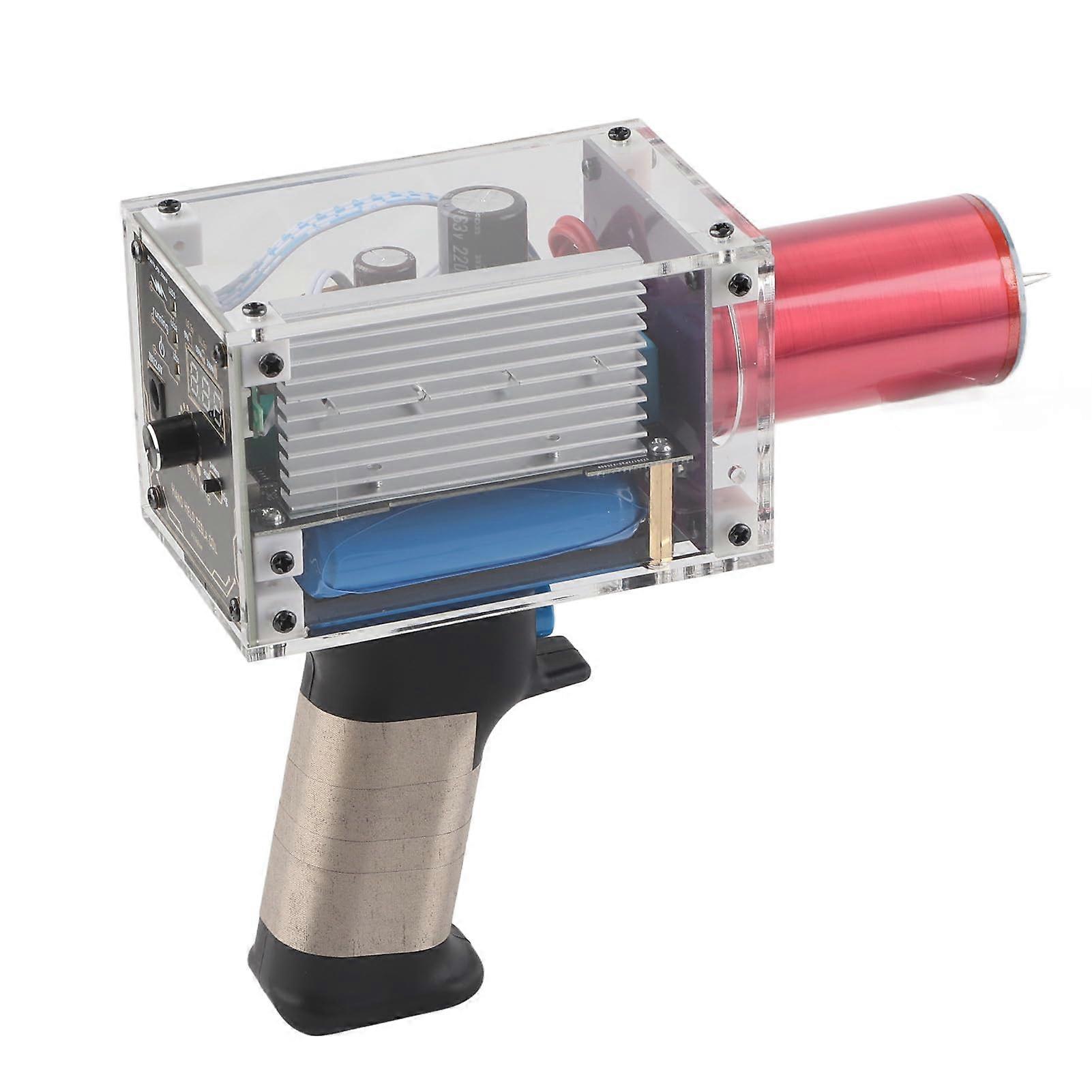 Tesla Coil Kit with Visible 13cm Plasma Arc, DIY Handheld Gun Design, Educational Science Experiment Set