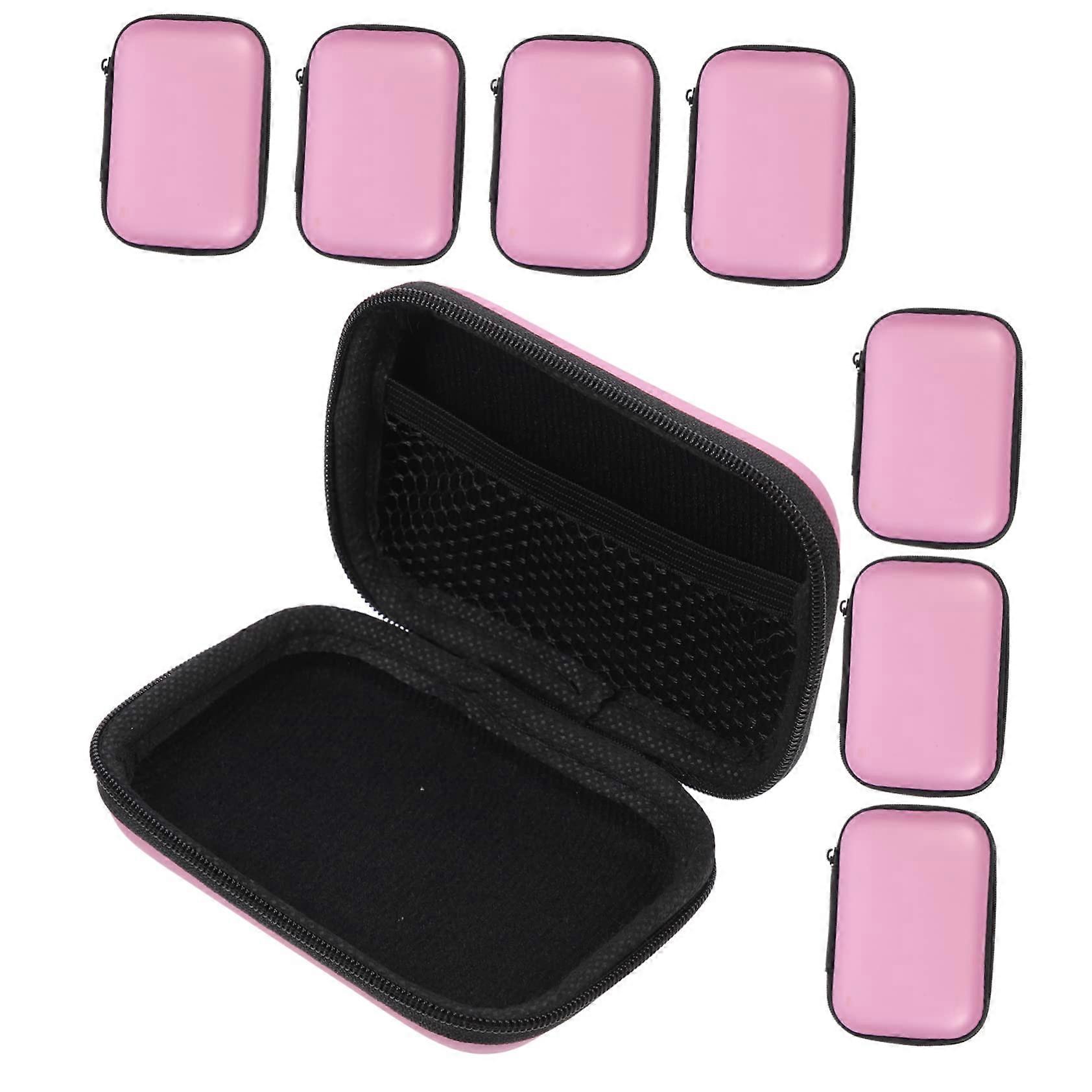 Cable Organizer Bag Set, Durable Electronics Travel Case for Cords, Headphones and Essentials, Pink