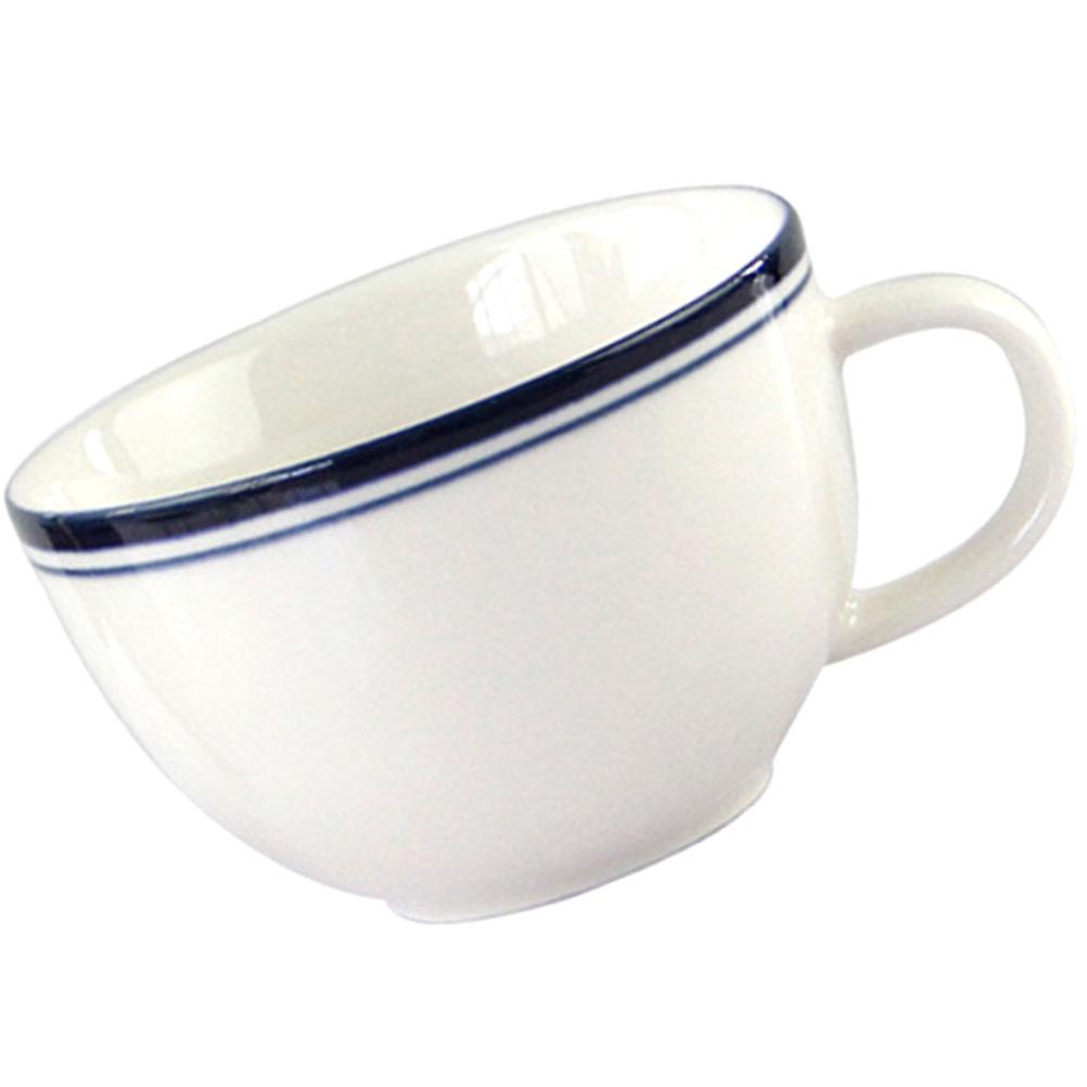 Blue Ceramic Mug for Milk Beverage Retro Drinking Cup