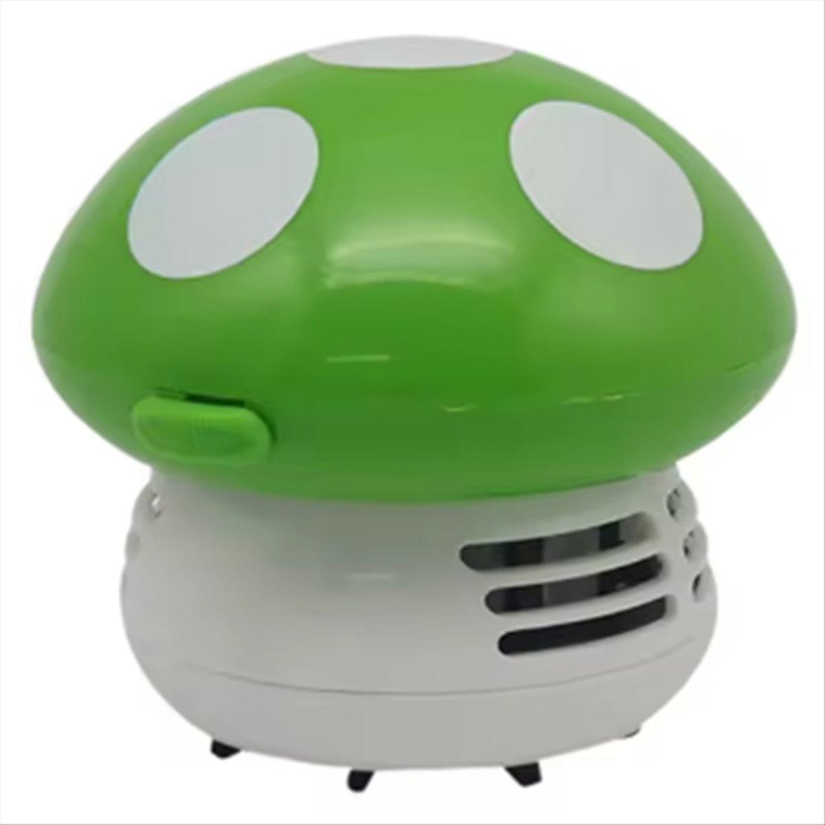 Handheld Mini Desktop Vacuum Cleaner Mushroom Shape Cleaner Green