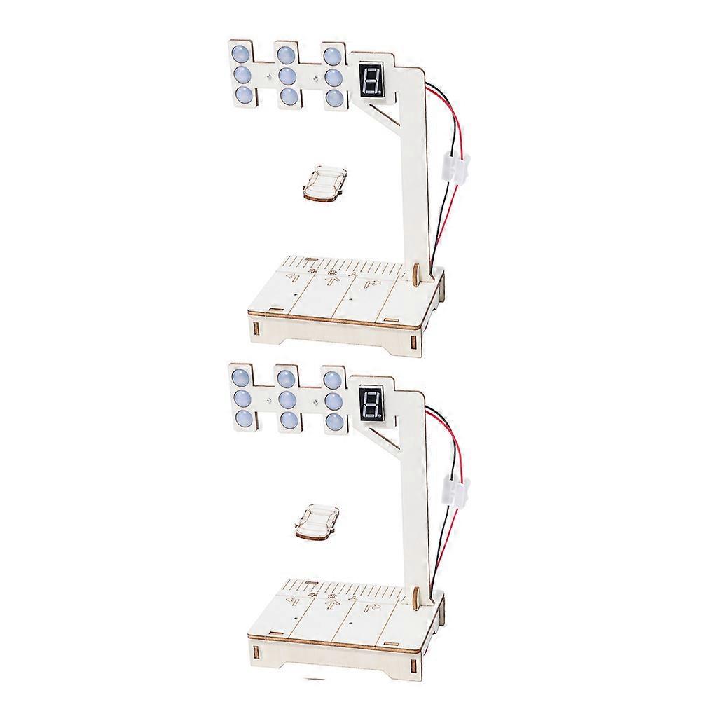 Red Green Light Stem Traffic Signal Light Model for Kids 2Sets Kit