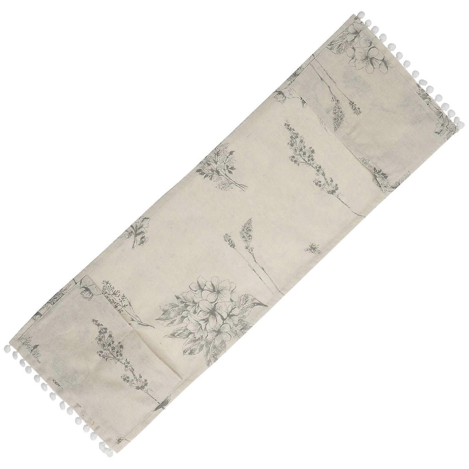 Microwave Dust Cover Rectangular Shape Cotton Blend Fabric Dustproof 90x30cm Storage Organizer 1Pack