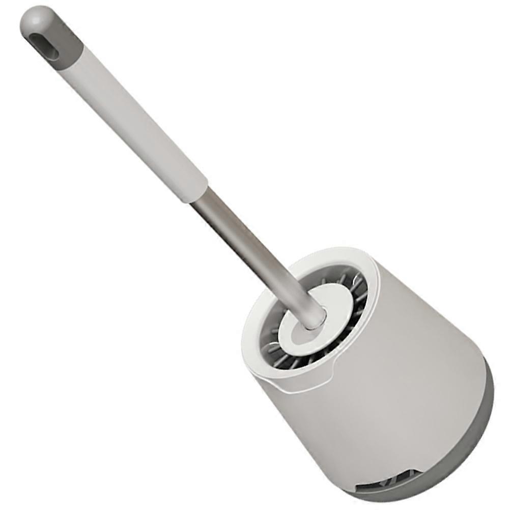 Bathroom Cleaning Tools 3 Sets Brush And Holder For Home Use Grey Rectangular Design Efficient Stain Removal