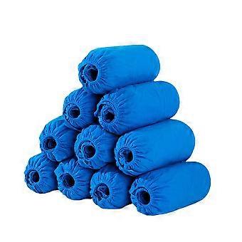200 stycken (100 par) engångsskoskydd, halkfria, skoskydd i non-woven tyg för inomhusbruk, fotskydd för gäster